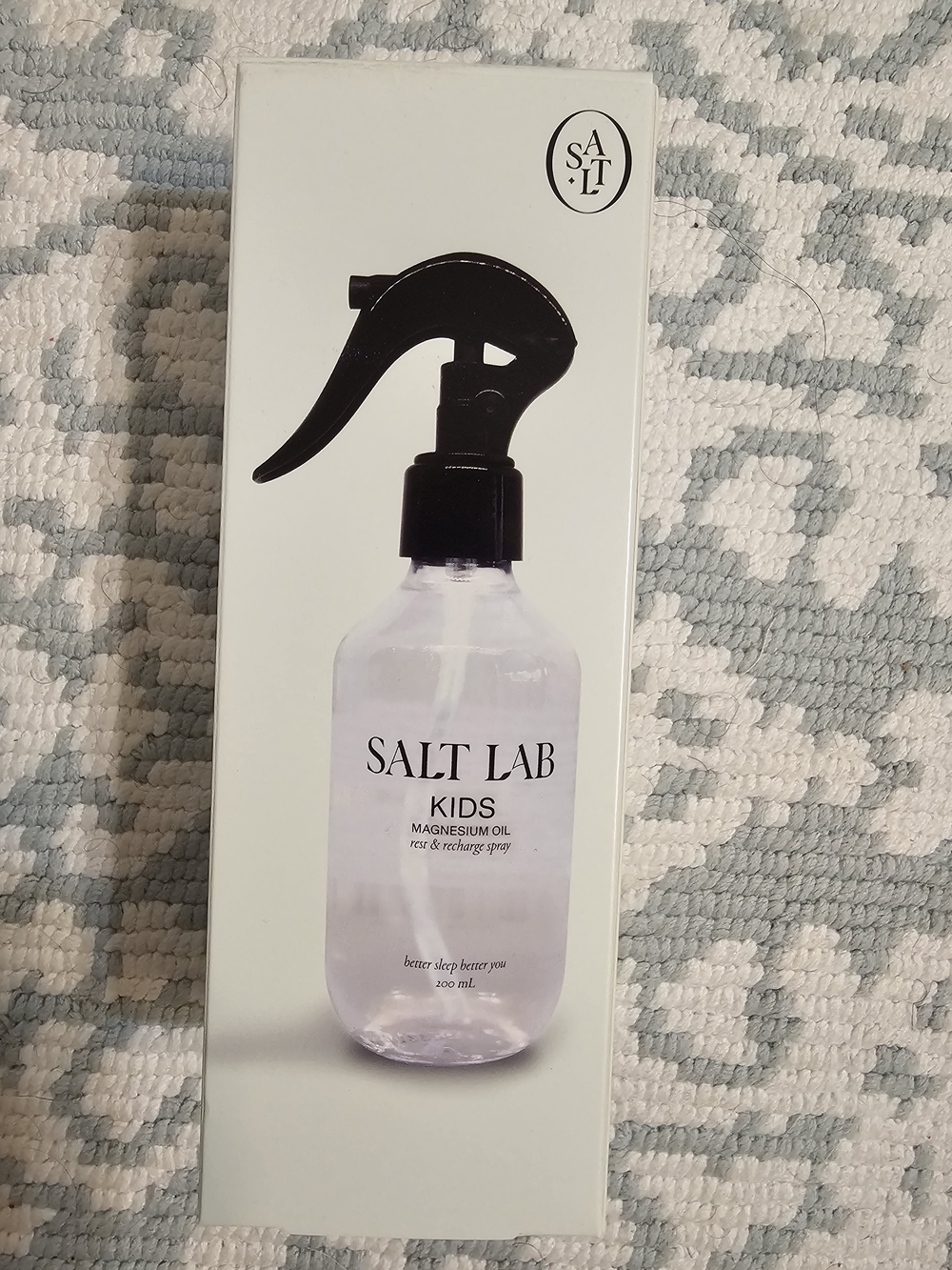 Kids Magnesium Oil Spray — Clear Bottle with Black Sprayer